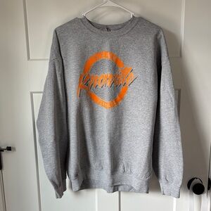Old Row Gray and Orange Graphic Men's Sweatshirt